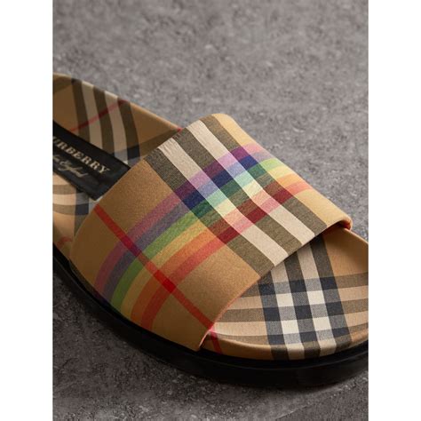 burberry slide sale|burberry vintage check slides.